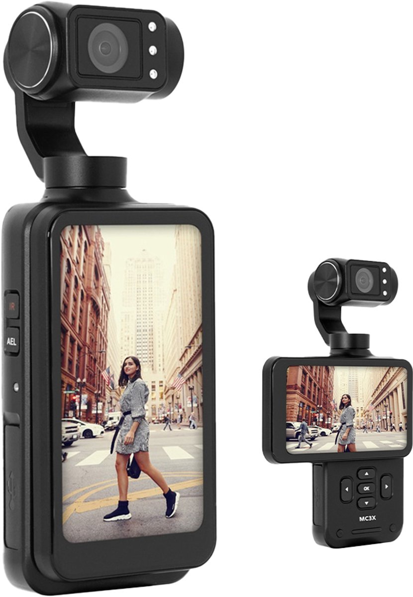 AgfaPhoto Mini Gimbal Camera - 3 axes - 3,5" touch screen