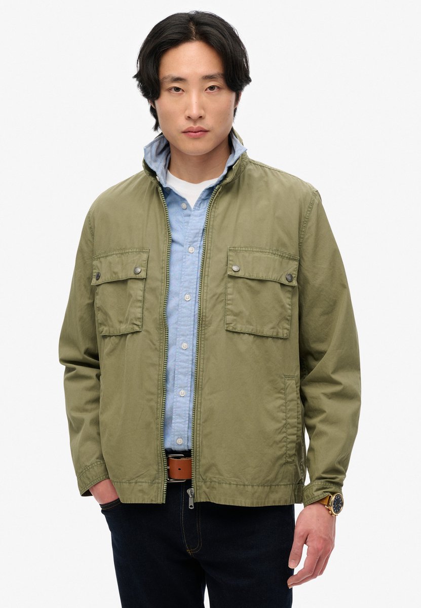 Superdry Essentials jas met rits Heren Buitenjassen Khaki