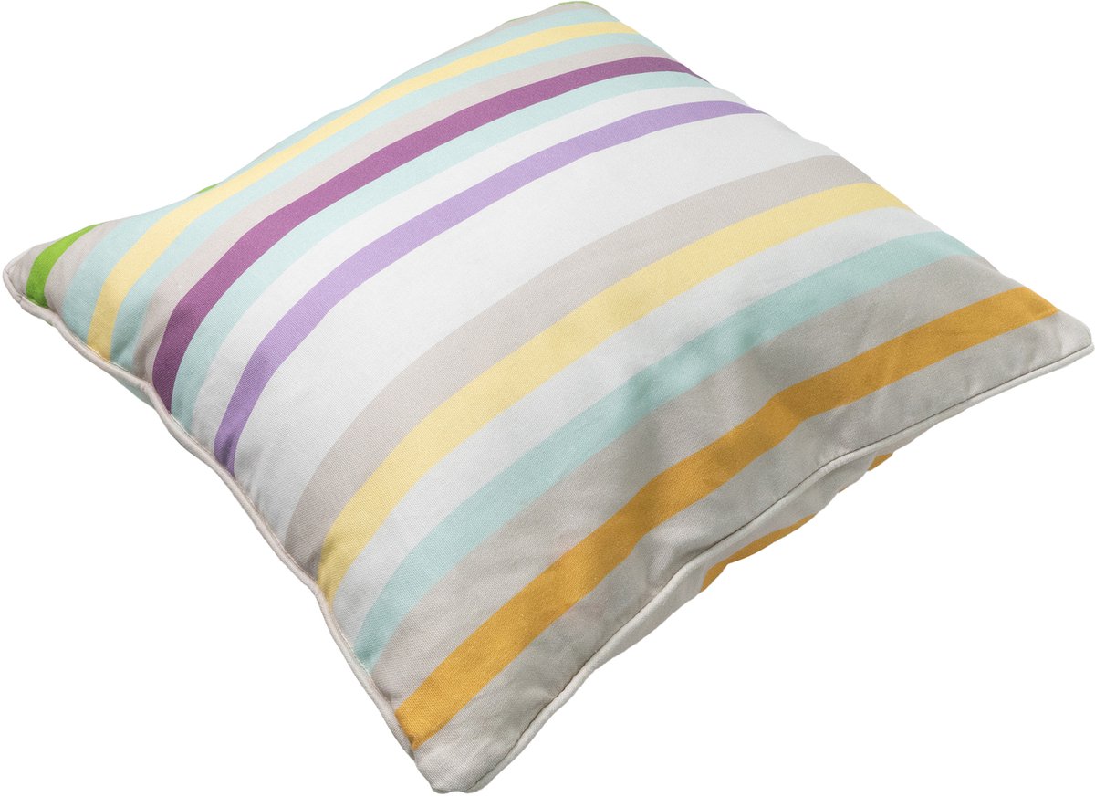 Sierkussen paspel ca.50x50cm Righe purple 2 stuks