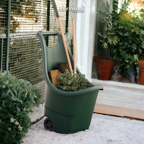 Kruiwagen met wielen antraciet tuintrolley shoppingkar bolderkar max 50kg van MaxxGarden — afbeelding 4