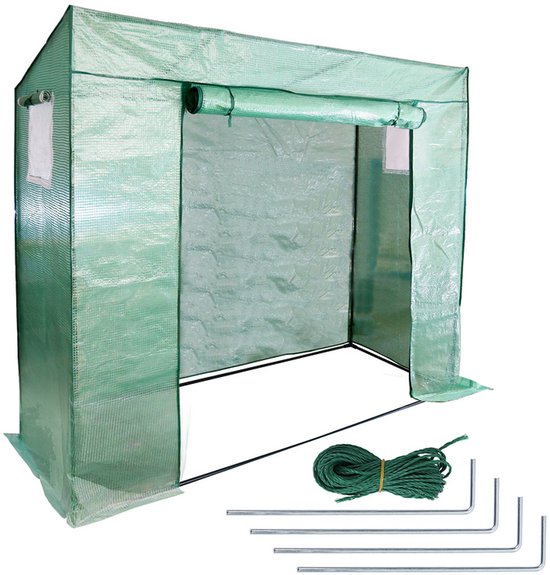 ISOISL Broeikas met 140g PE-folie foliekas 200x80x170cm stalen buis 16 ISOISL Broeikas met 140g PE-folie foliekas 200x80x170cm stalen buis 16