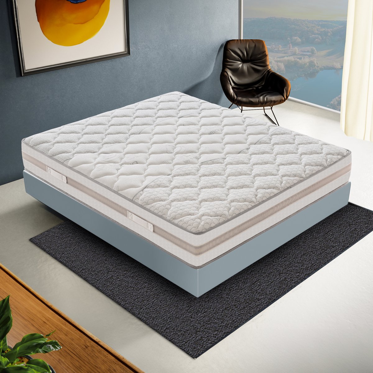 iLoveSleep - Matras RELAX 120x190 Pocketvering Matras - Dikte 25 cm - Premium Kwaliteit - Ergonomisch - Gemiddeld - 5 cm traagschuim — afbeelding 2