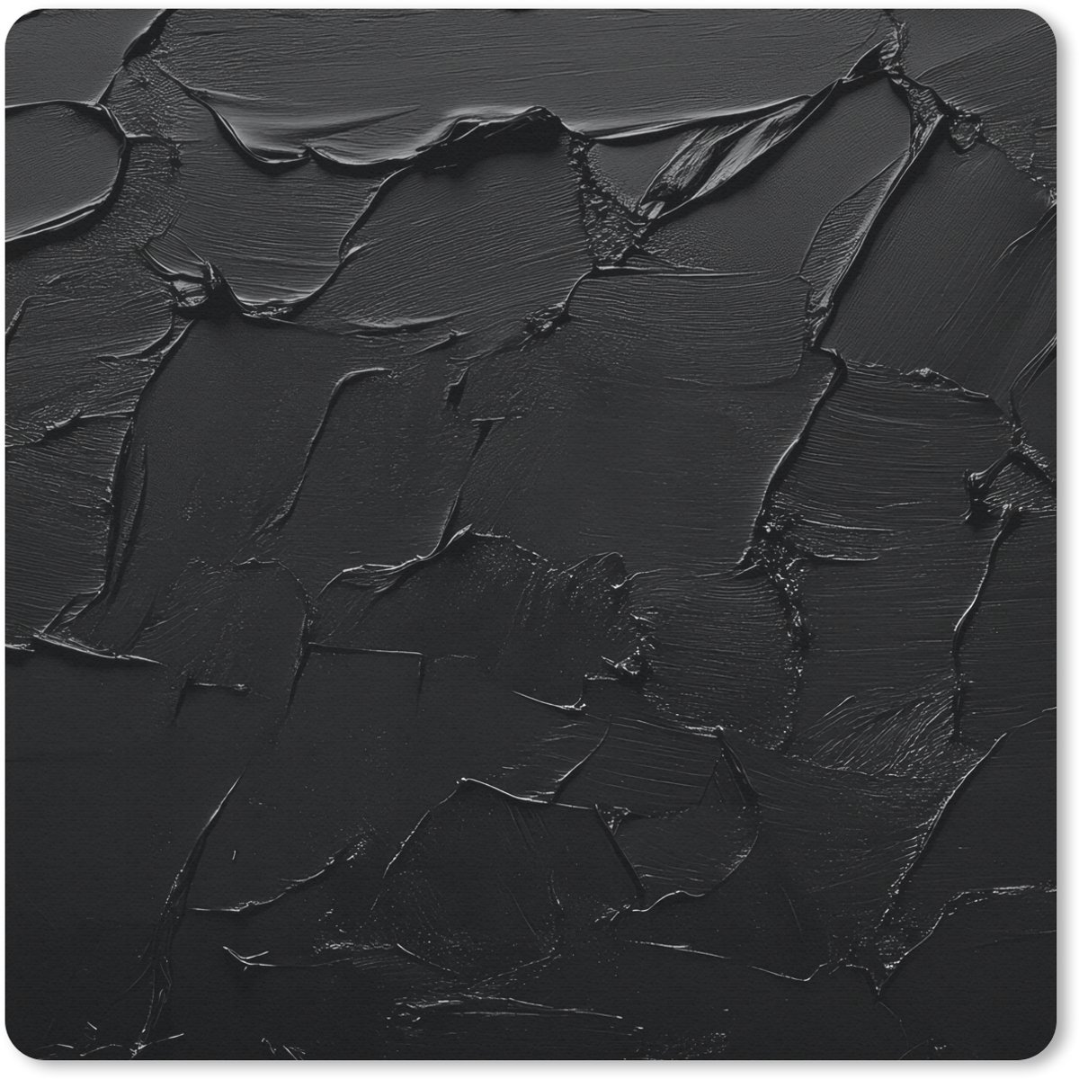 Muismat 20x20 cm - Mousepad Zwart - Verf - Muismatten