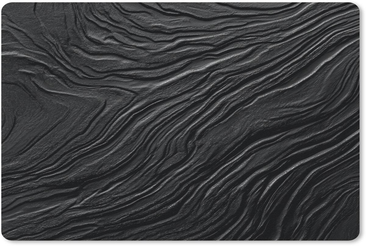 Muismat 27x18 cm - Mousepad Zwart - Abstract - Hout - Muismatten