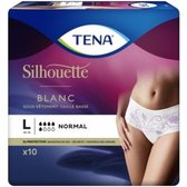 Tena Silhouette Normal Blanc - Taille basse Large - 6 paquets de 10 protections
