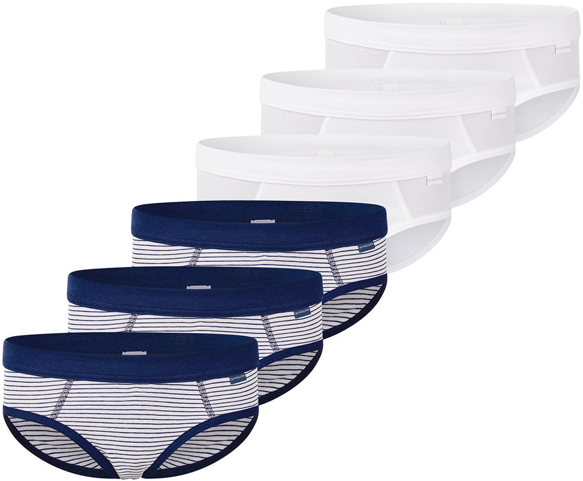 Schiesser Jongens sportslips / onderbroek 6 pack Kids Boys fijnrib Organic Cotton