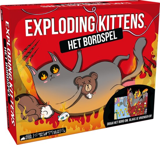 Exploding Kittens het bordspel - Partyspel - vanaf 7 jaar - 2-6 spelers - humor gegarandeerd