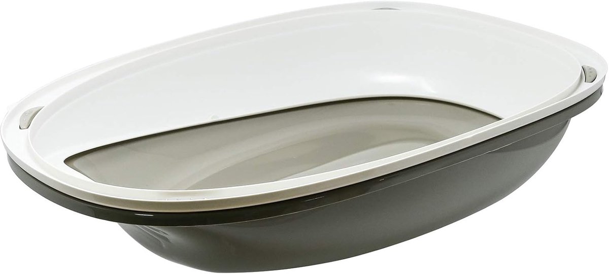 Ibenzoa® Ovaal Kattenbak met Verwijderbare Rand – Gemakkelijk Reinigen en Toegang