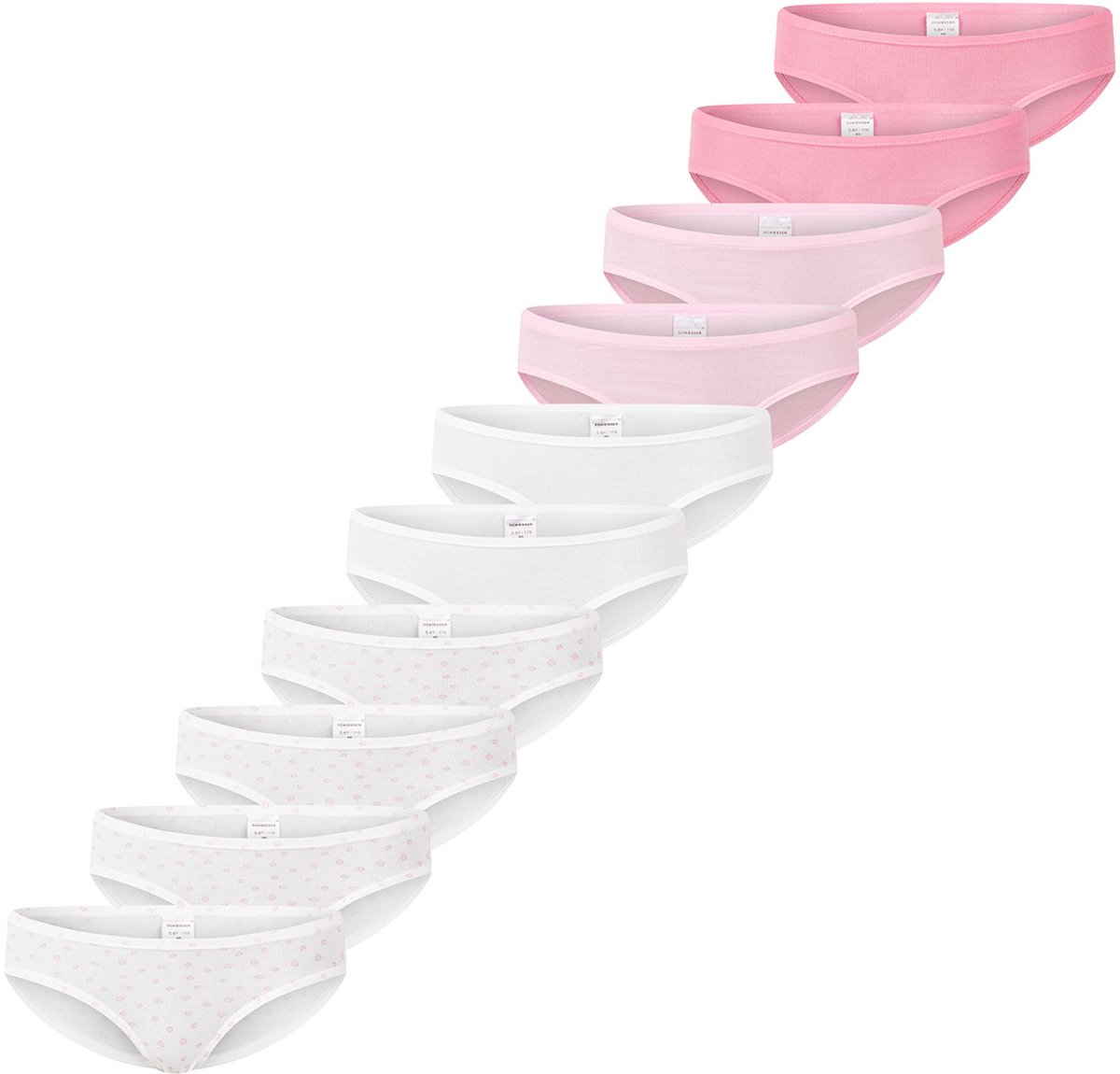 Schiesser Meisjes slips 10 pack 95/5 Kids Girls Organic Cotton