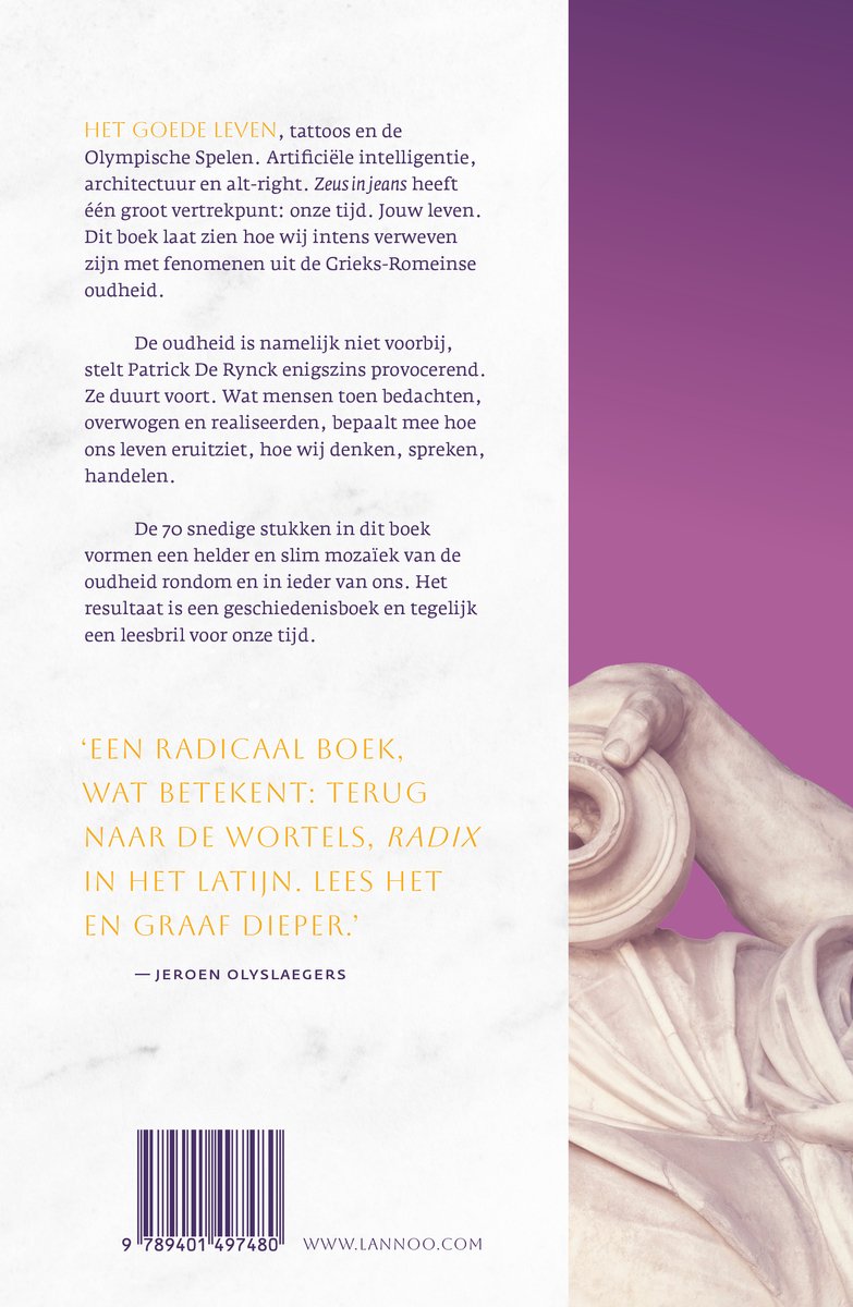 Zeus in jeans - back cover