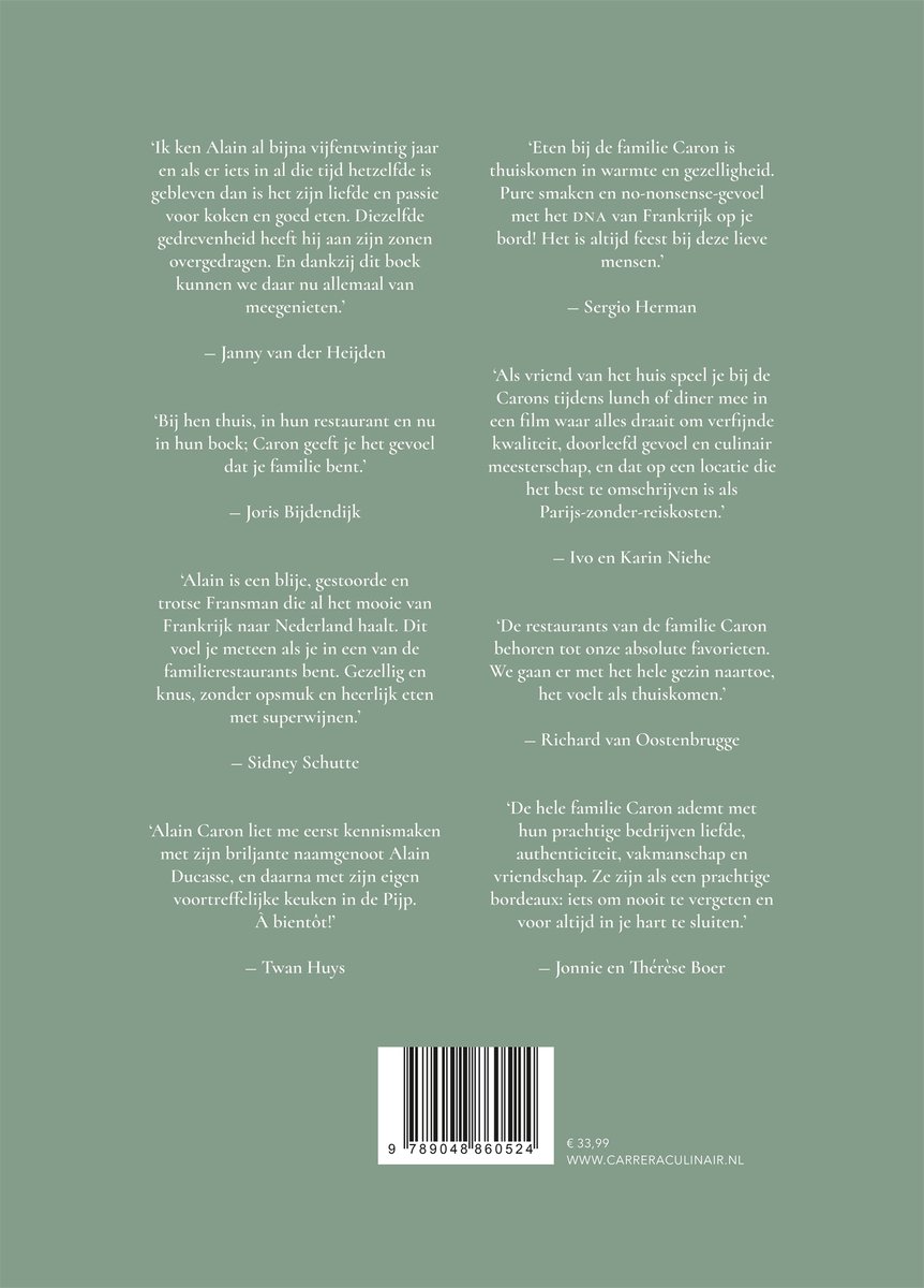 La Table de Caron - back cover