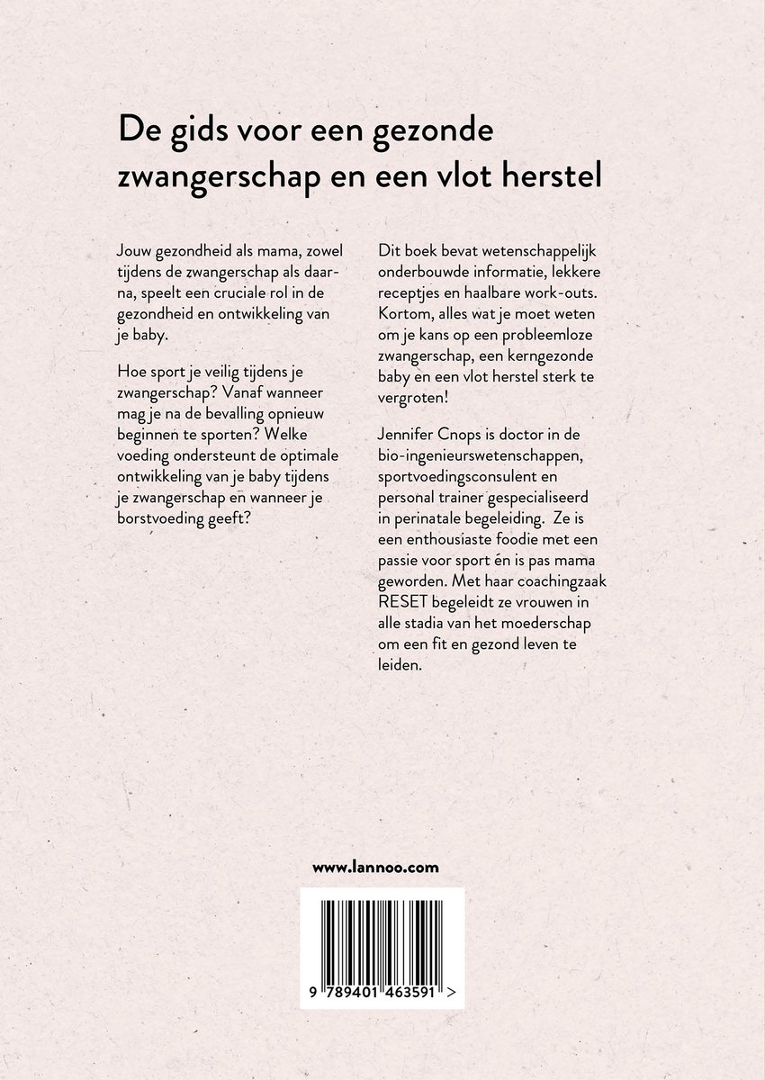Fit en gezond tijdens en na je zwangerschap - back cover