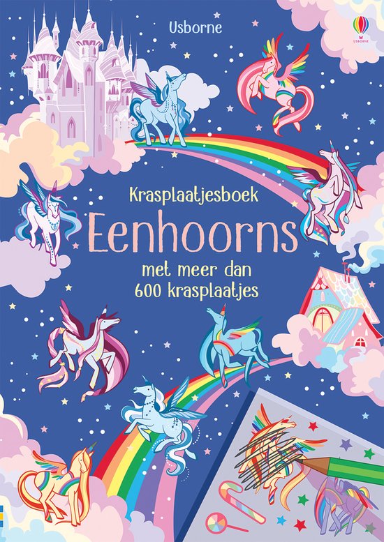 Krasplaatjesboek Eenhoorn - cover