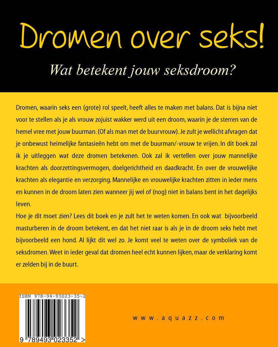 Dromen over seks - back cover