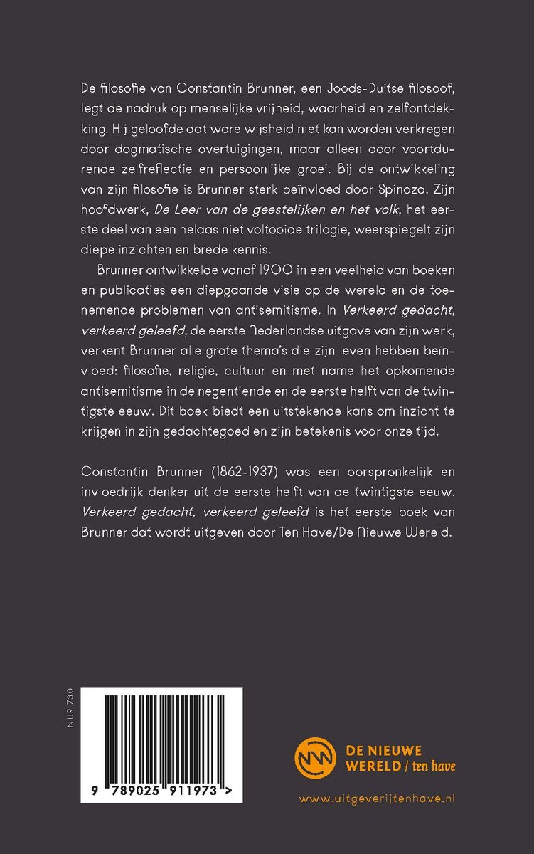 Verkeerd gedacht, verkeerd geleefd - back cover