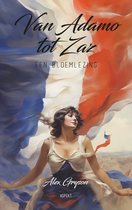 Boekomslag 'Van Adamo tot Zaz' met Franse vlag en vrouw.