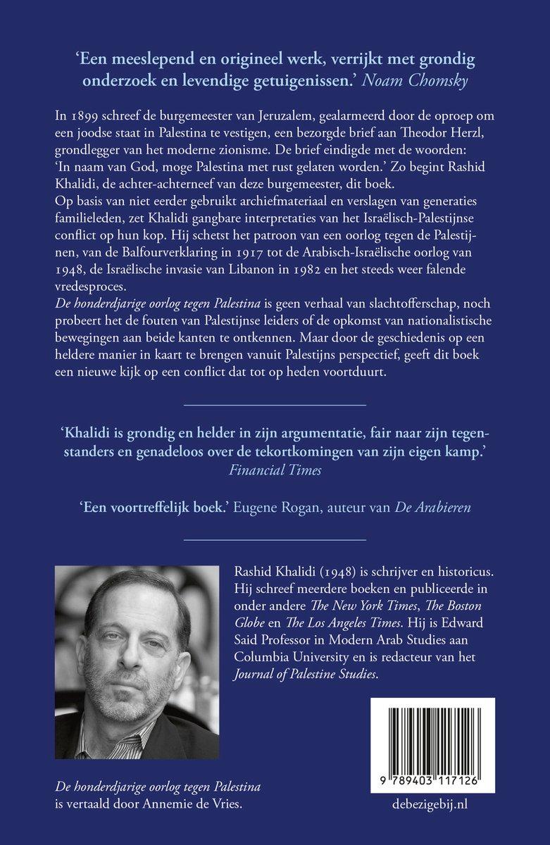 De honderdjarige oorlog tegen Palestina - back cover