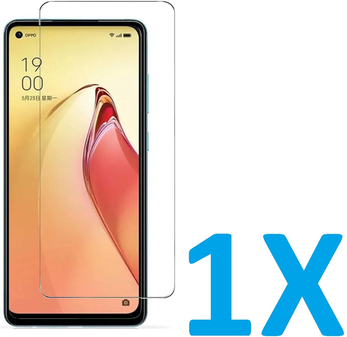 Screenprotector Glas - Tempered Glass Screen Protector Geschikt voor: Oppo Reno 8T - 1x