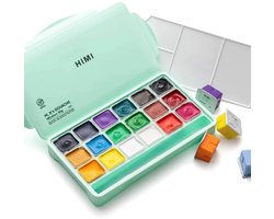 HIMI - Gouache - set van 18 kleuren - 30gr - Groen