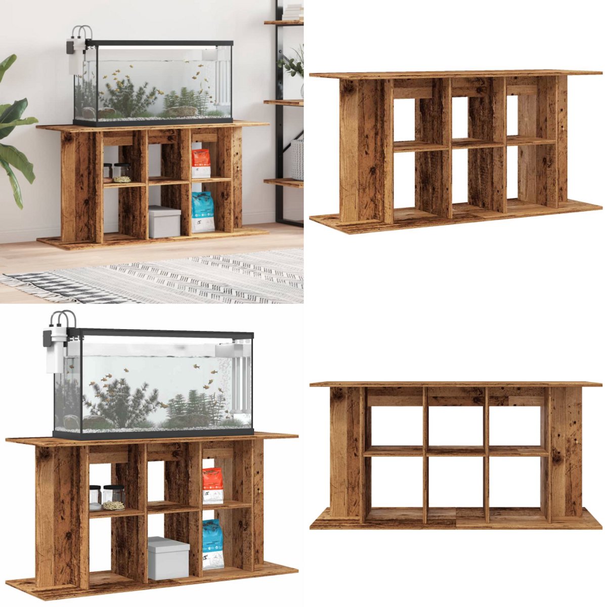 vidaXL Aquariumstandaard Zwart 100x40x60 cm - Van Kasten