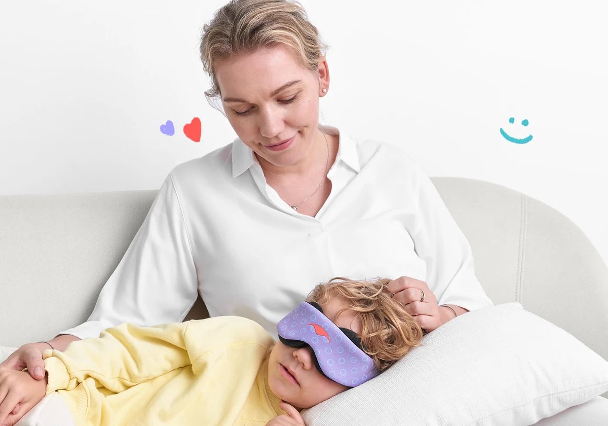 Manta KIDS Sleep Mask – Periwinkle - Slaapmasker voor kinderen – 100% verduisterend – Geen druk op ogen – Volledig verstelbaar voor een perfecte pasvorm – Hypoallergeen – Zacht & ademend – Voor kinderen vanaf 6 jaar — afbeelding 6