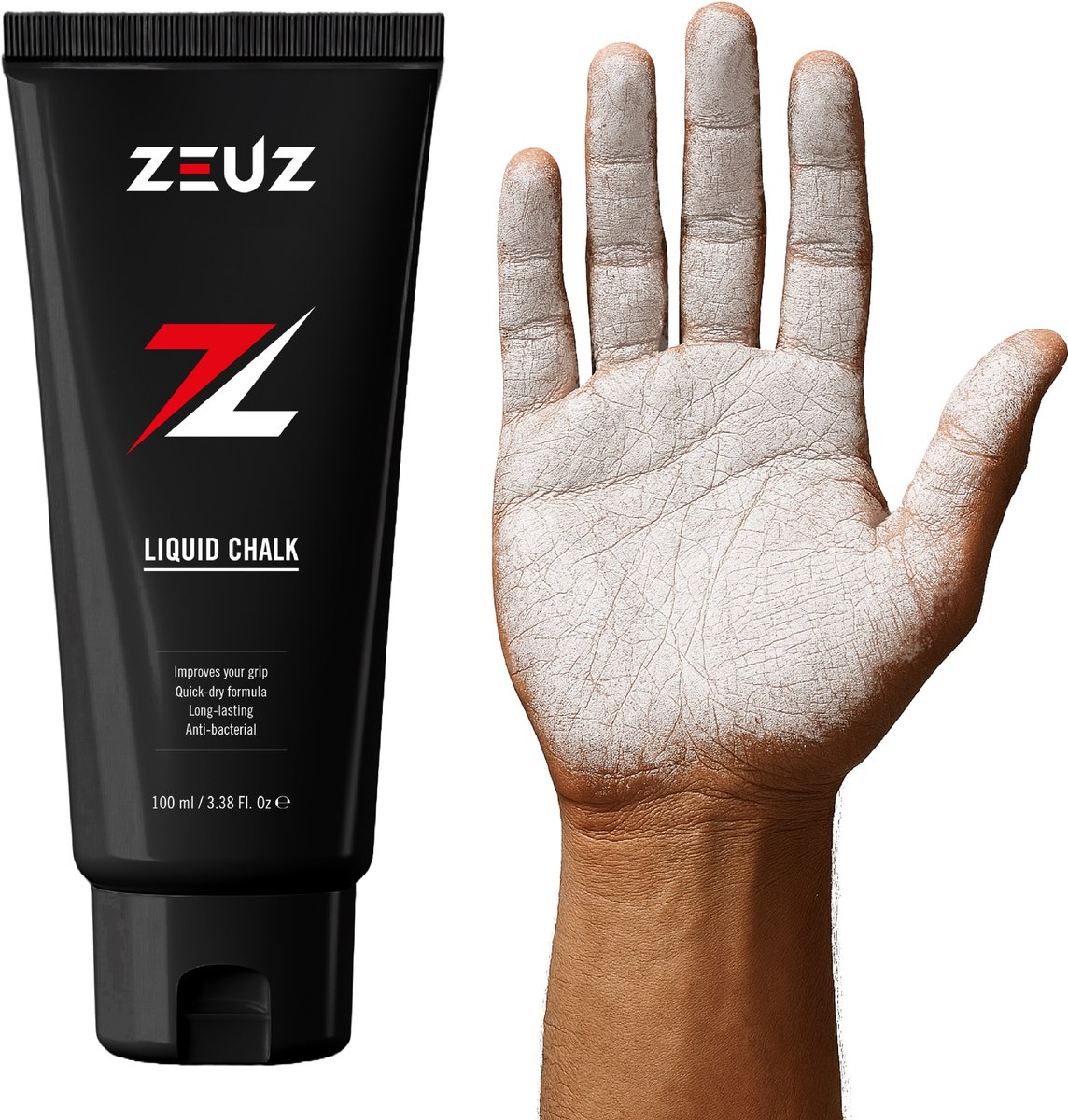 ZEUZ Liquid Chalk – Vloeibare Magnesium Poeder voor Gym, Fitness, CrossFit, Klimmen & Turnen – Verbeterde Grip - 100 ML