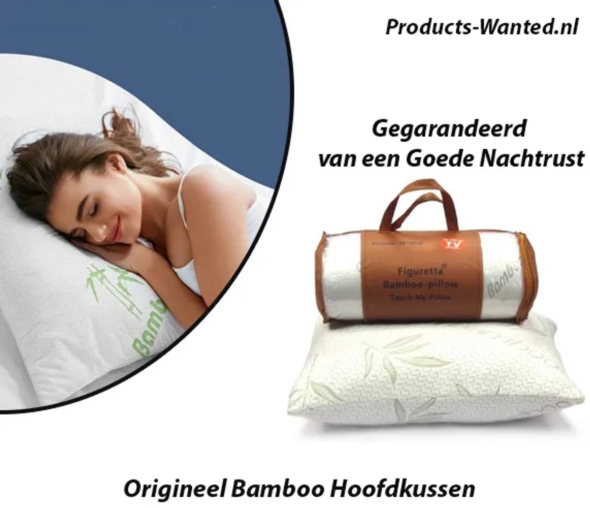 2-Stuks Origineel Bamboo Hoofdkussen ben je Gegarandeerd van een Goede Nachtrust