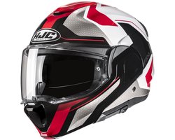 HJC F100 Bios Zwart Grijs Rood Systeemhelm - Helm
