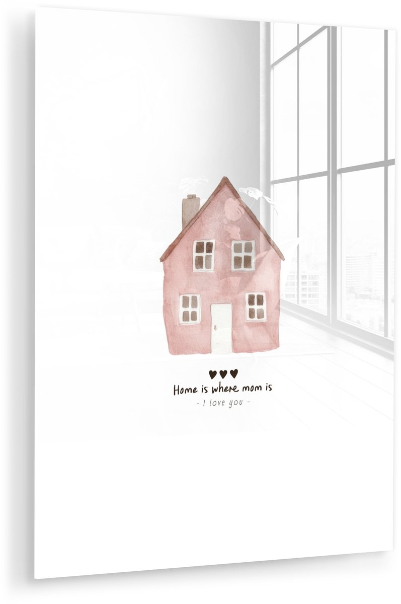 Huisje - Roze - Quote - Moeder