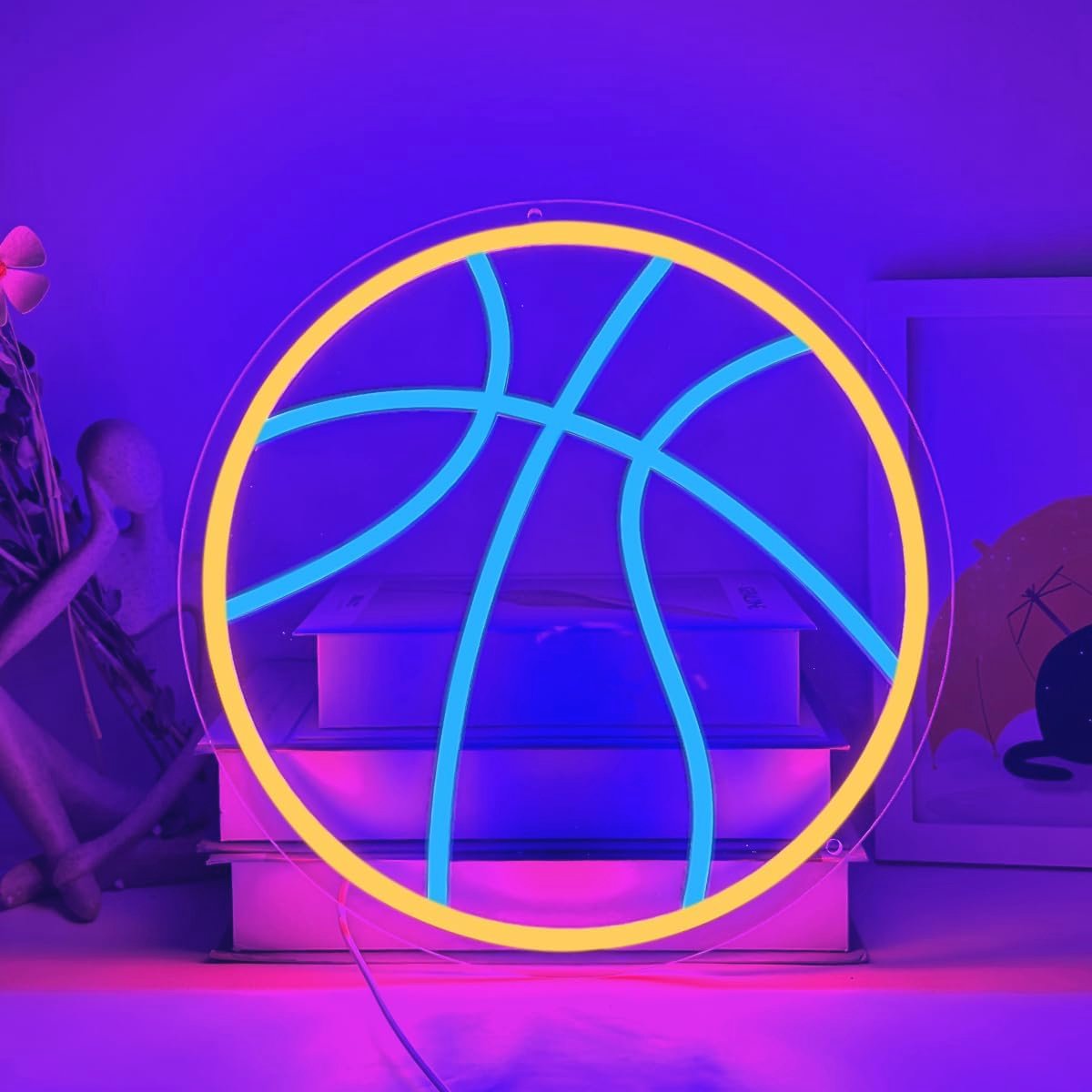 Neon LED Verlichting Bord - Basketbal Decoratie voor Kamer en Speelruimte