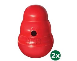 Kong snack dispenser wobbler rood 2x Large 19x13x13 cm