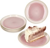 MamboCat Summer Stripes set van 6 gebaksborden I aardewerk ontbijtborden met kleurige strepen voor 6 personen I kleine borden voor salade, dessert, fingerfood & Co