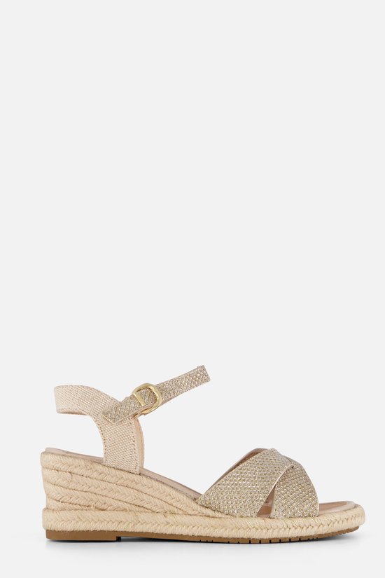 Tamaris Espadrilles goud Textiel - Maat 38