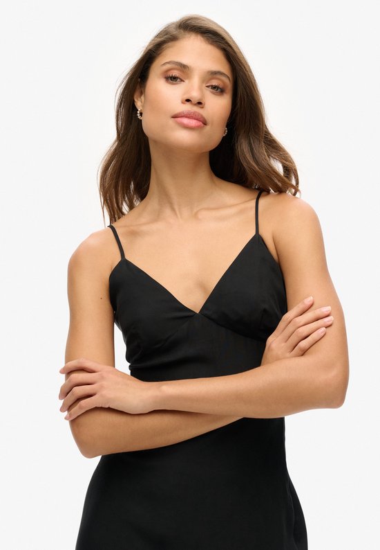 Superdry Halflange cami-slipjurk met print Dames Jurken bol