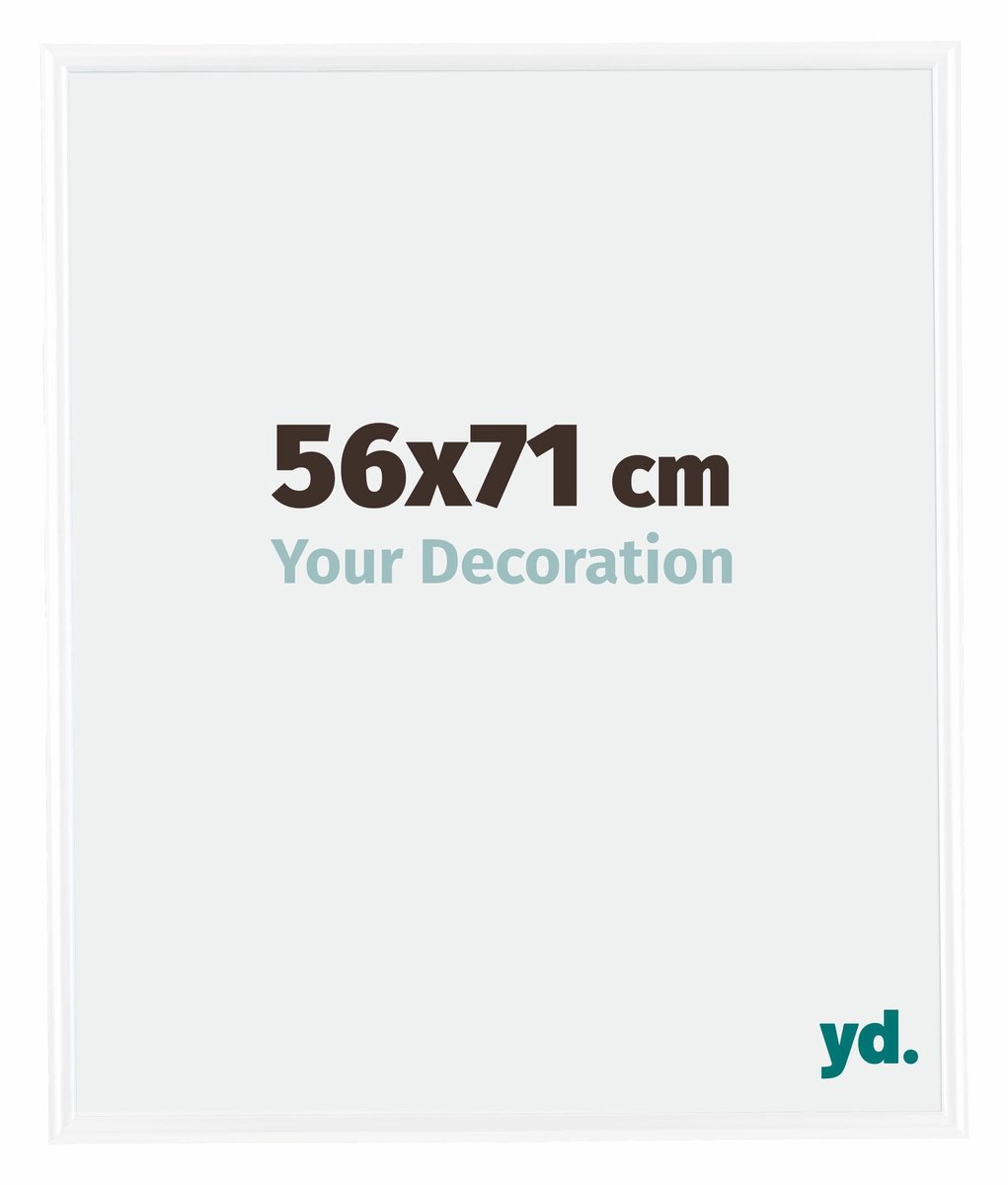 yd. Your Decoration - Fotolijst 56x71 cm - Kunststof - Wit Hoogglans - Bordeaux