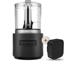 KitchenAid Go 5KFCR531BM - Hakmolen - Draadloos - Mat Zwart