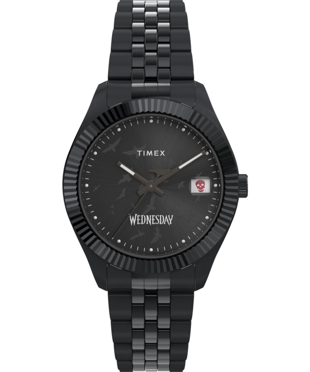 Timex x Wednesday Legacy TW2Y19600 Horloge - Staal - Zwart - Ø 36 mm