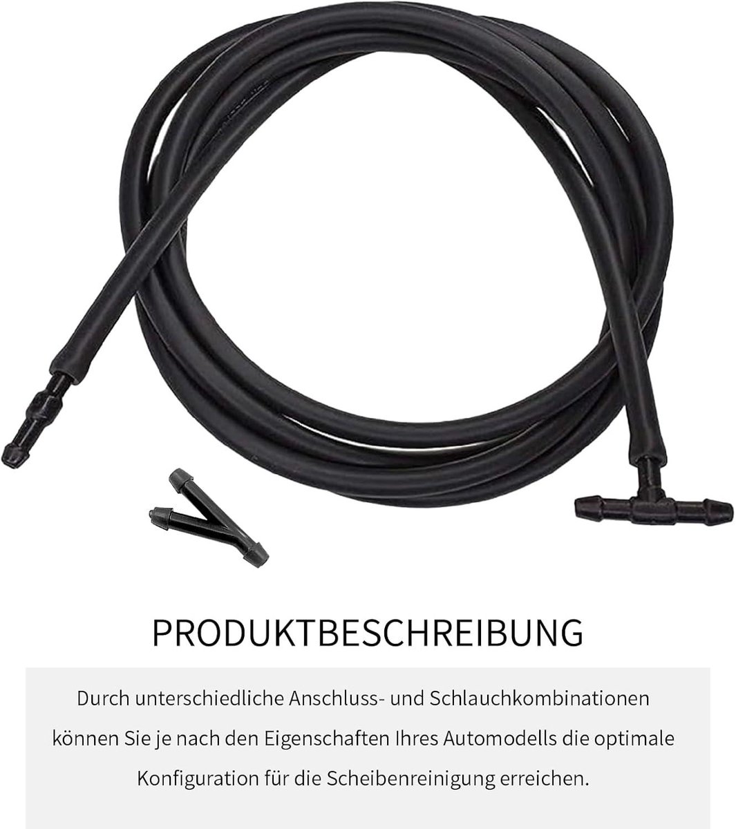 Tuyau Lave-Glace 5m Avec Raccords - Kit Réparation Universel Voiture