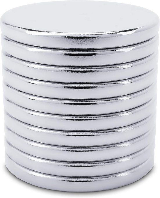 First4magnets F325-1 8mm Diameter x 30mm Thick N42 Neodymium Magnets - 2.7 kg Pull (1 Pack), Silver, 25 x 10 x 3 cm