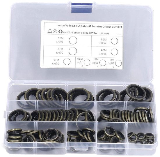 Olie Seal Washer 110 pcs Bonded Seal Dowty Washer M6 M8 M10 M12 M14 M16 ...