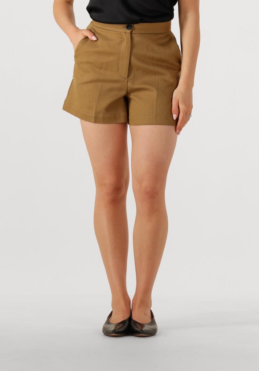 EDITED Vincenza Short Broeken Dames - Camel - Maat 42