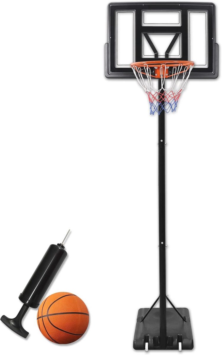 Verstelbare Mini Basketbalring met Wielen - Hoogte 230-305cm