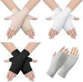 Lot 2 Paires Mitaines Demi-Doigts Antidérapantes - Respirantes Pour Cyclisme Moto Randonnée, Noir Homme Femme