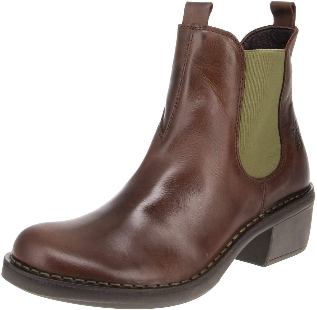 Fly London MEME030FLY - Dames Enkellaarsjes - Rug-D.Brown-Green