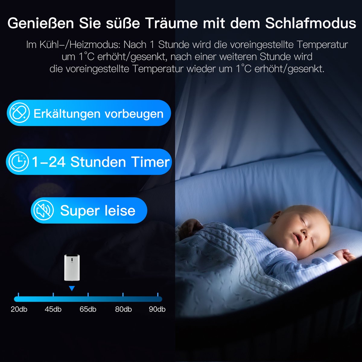 Draagbare airconditioning 16000 BTU 5-in-1 koelen verwarmen ontvochtigen ventilator wifi afstandsbediening - Afbeelding 5