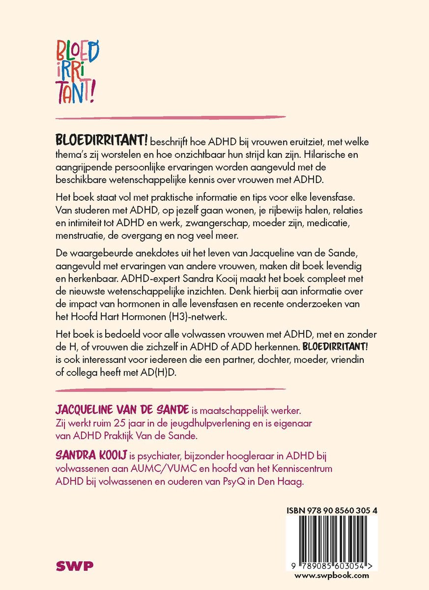 Bloedirritant! - back cover