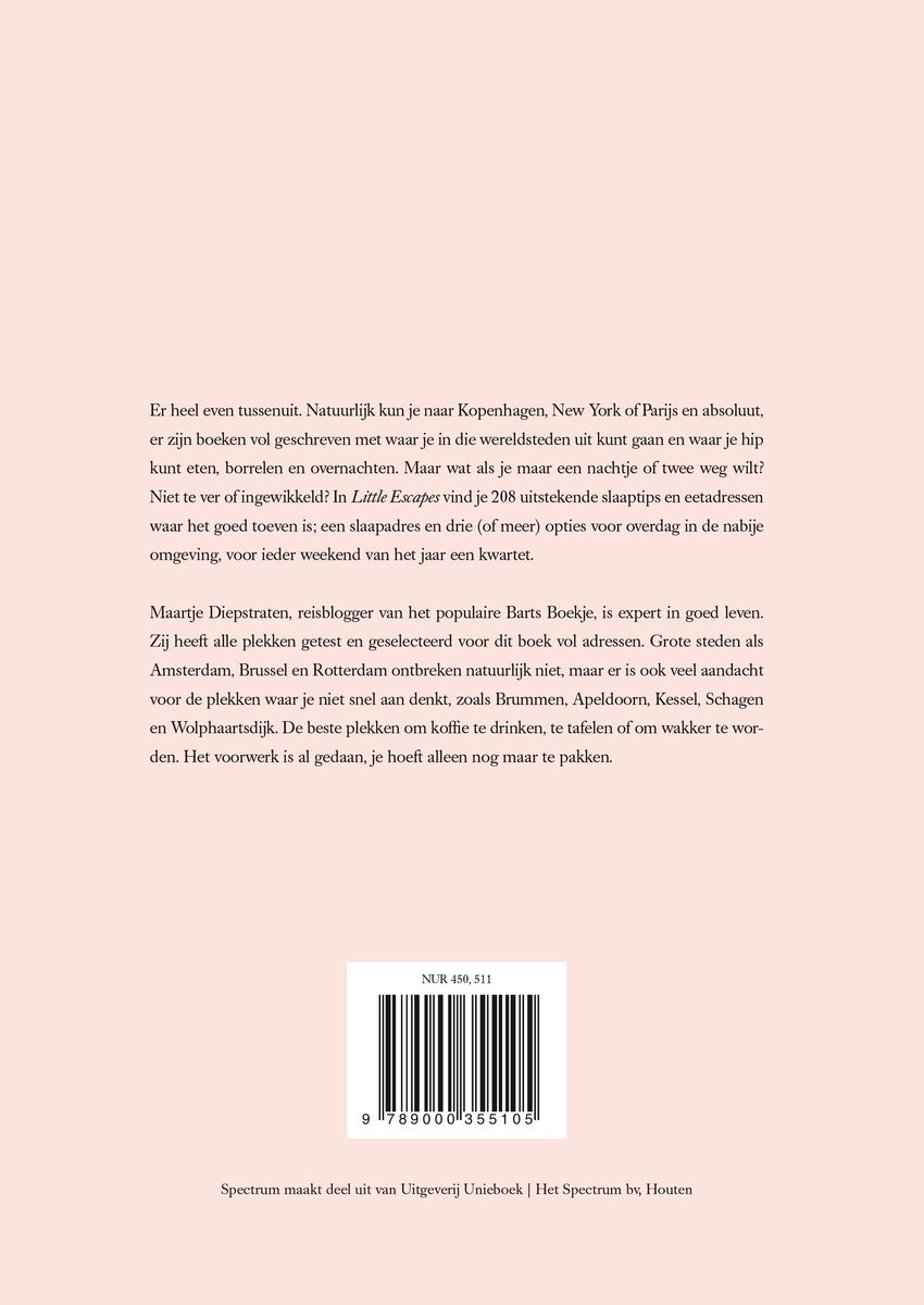 Little escapes - back cover