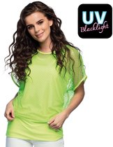 Boland - Visnet top neongroen (M/L) - Volwassenen - Hippie - 80's & 90's - Disco