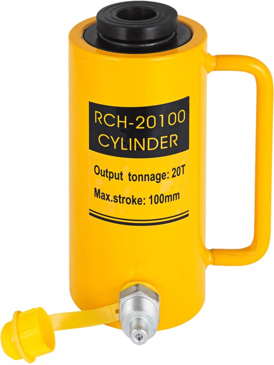 Cric hydraulique creux 20 tonnes – 44 000 lb – Tige de piston de 100 mm – Cylindre complet Heavy pour voiture, fourgonnette, bateau, camion et caravane