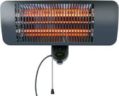 alpina Infrarood Verwarming Hangend - Terras Heater 2000W 3 Warmtestanden - Spatwaterdichte Terrasheater IP24 met Infrarood Paneel - Terrasverwarmer